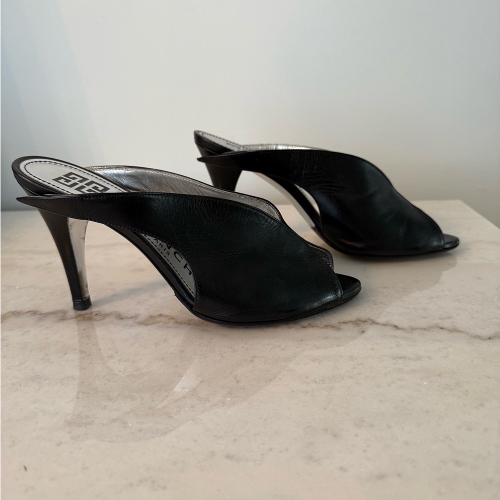 Givenchy Black Open-Toe Heels - Picture 3 of 5
